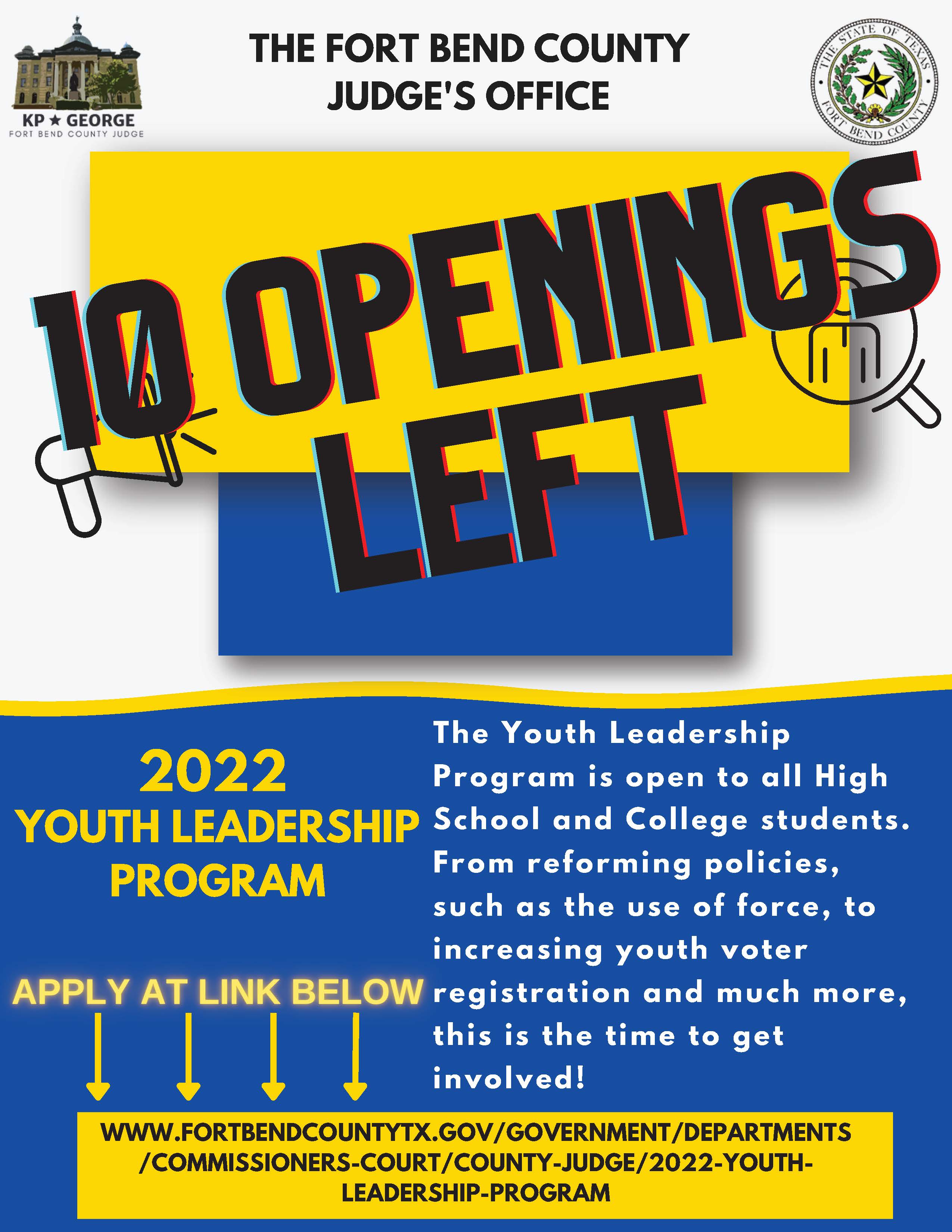 Fort Bend County 10 Openings