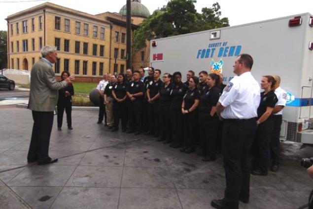 Commissioner Patterson addressing the group.  EMS Week 2015
