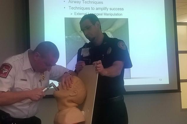 Employees training in self-defense