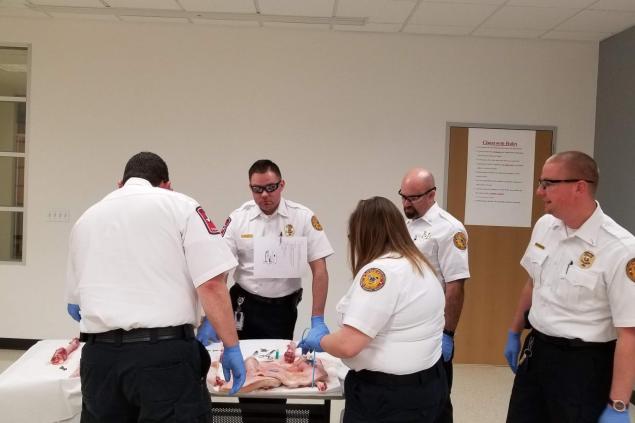 Employees training in self-defense